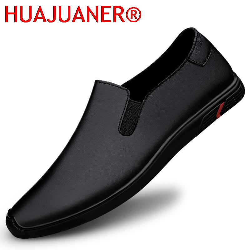 Men Formal Wear All Black - حقيقية أحذية من الجلد الرجال المتسكعون