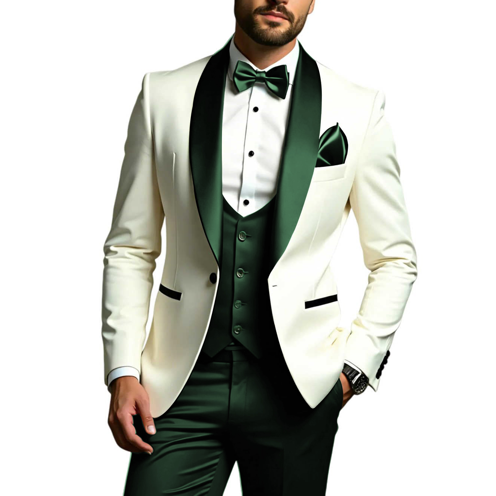 Men Formal Wear Modern - بدلات رجالية من 3 قطع بقصة