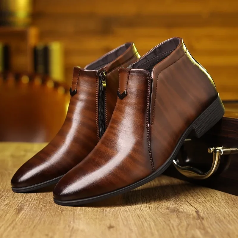أحذية رجالي فاخرة موضة عالية ا - مراجعة Men Formal Wear With Boots وسعره
