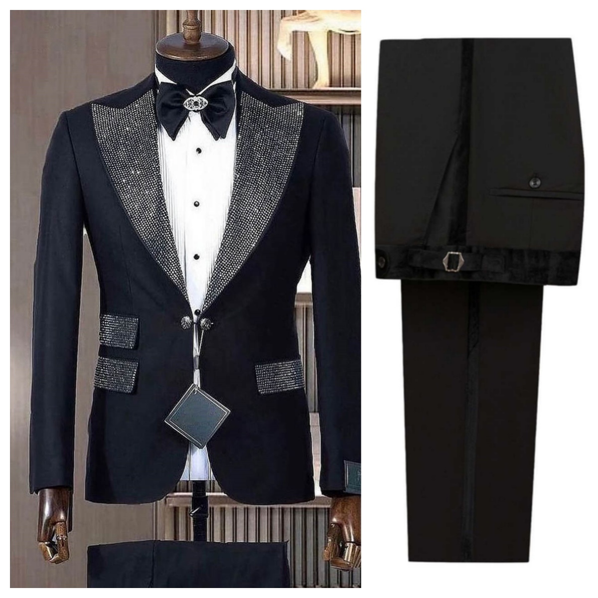بدلة رسمية رجالية مطرزة من قطع - مراجعة Men Formal Wear Modern وسعره