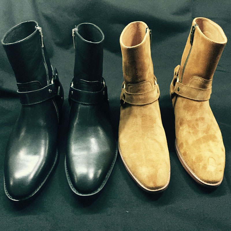 الرجال جلد طبيعي اليدوية بوتيك - مراجعة Men Formal Wear With Boots وسعره